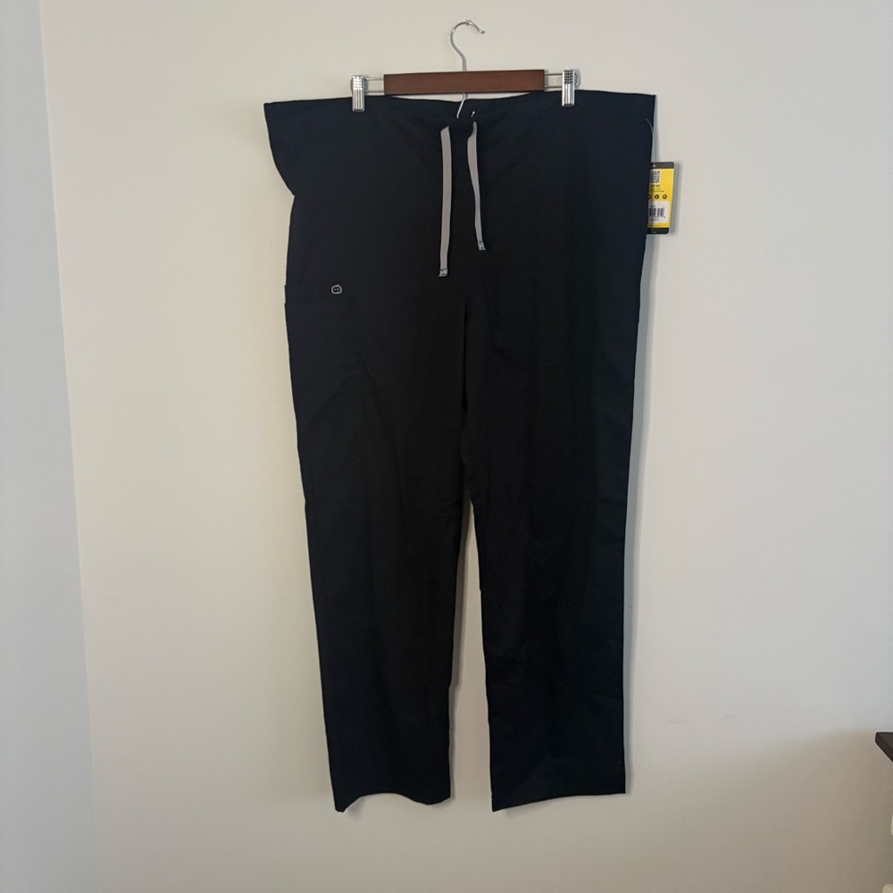 NWT Wonderwink Large Men’s Black Scrub Pants Healthcare Uniform